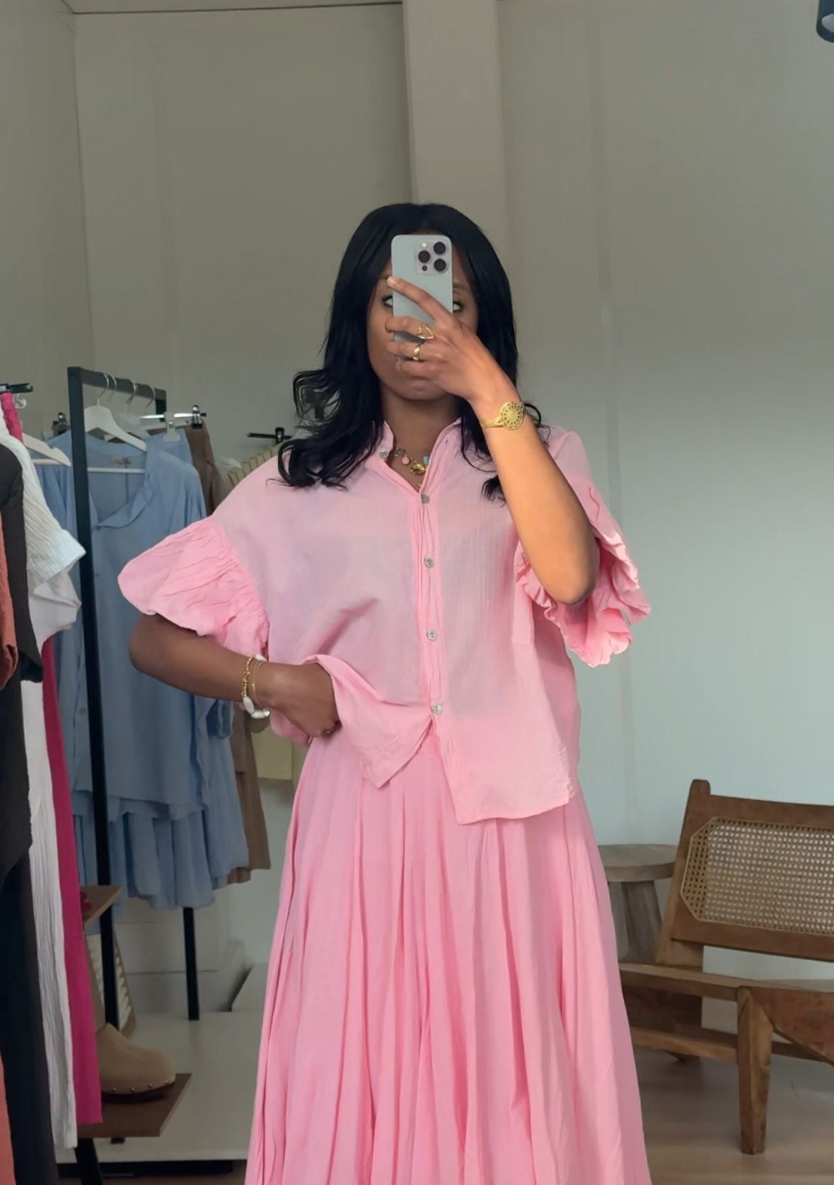 Chemisier Alba rose