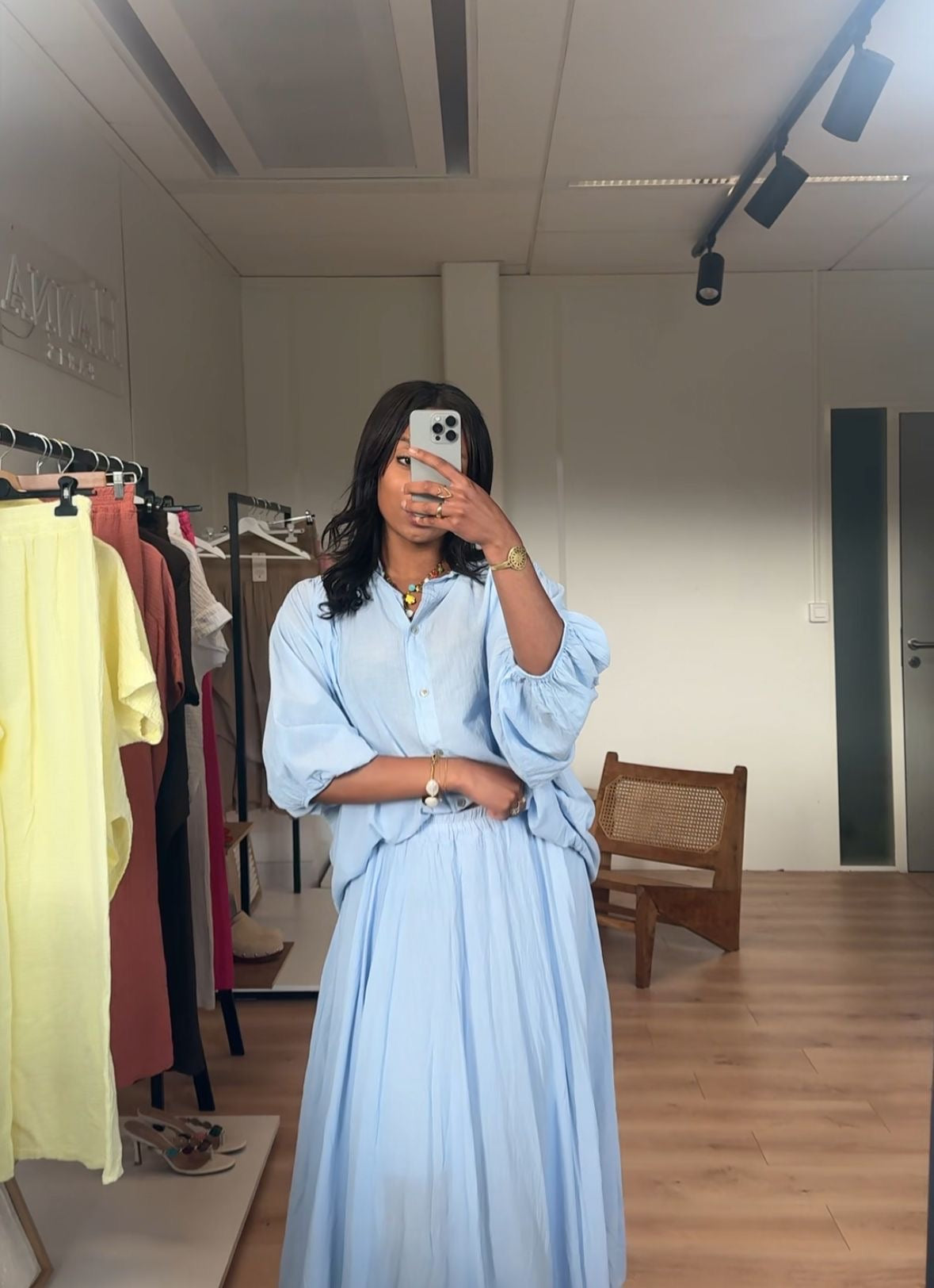 Chemisier Alba bleu