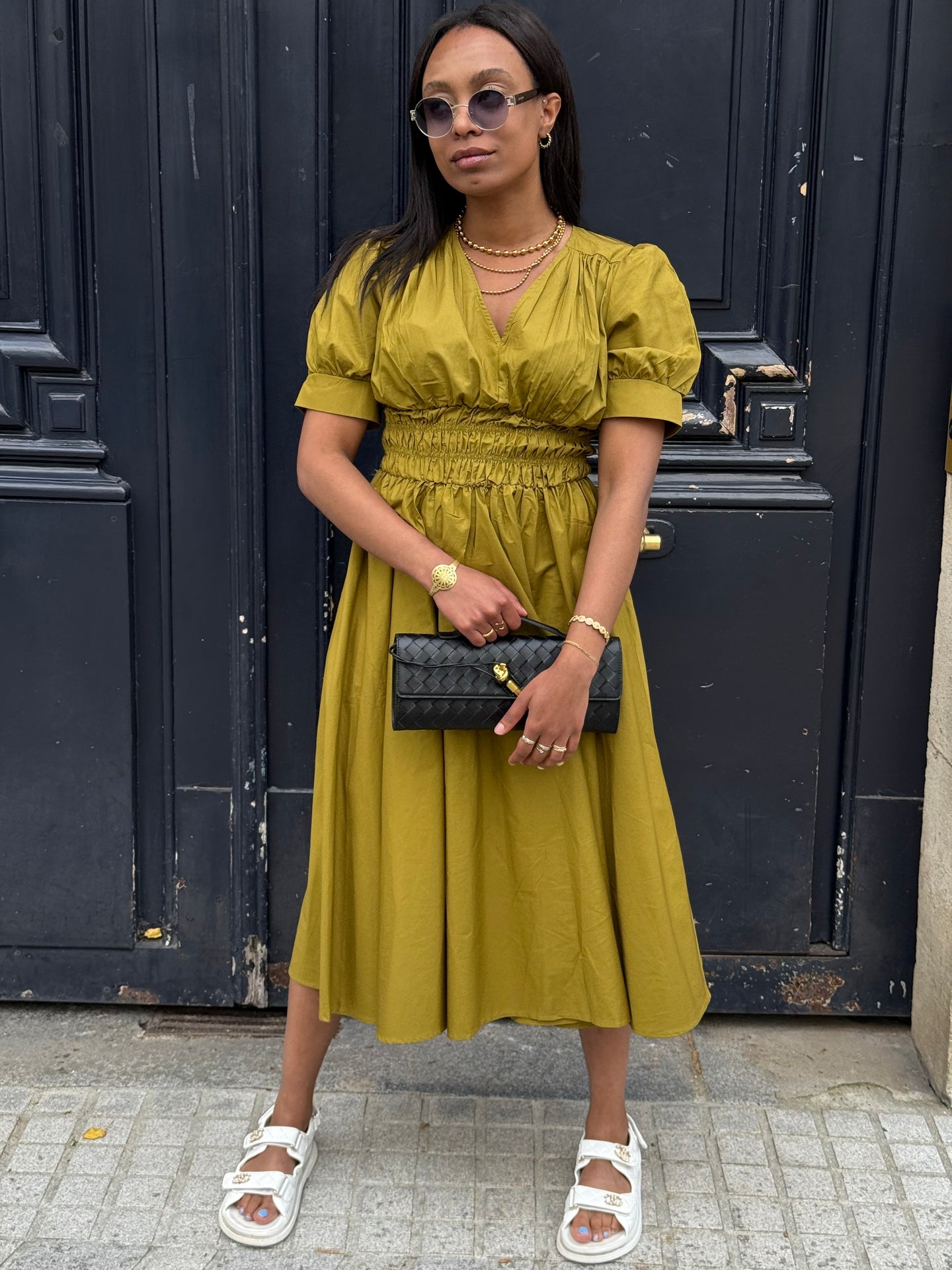 Robe olive Mira