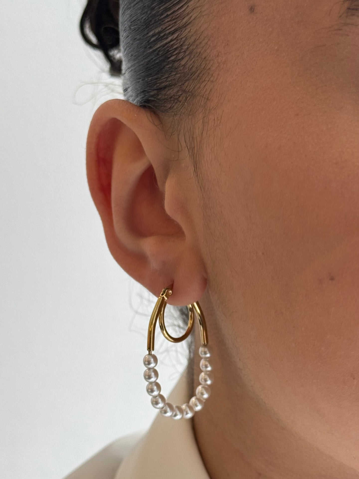 Boucles d'oreilles perles Antonio